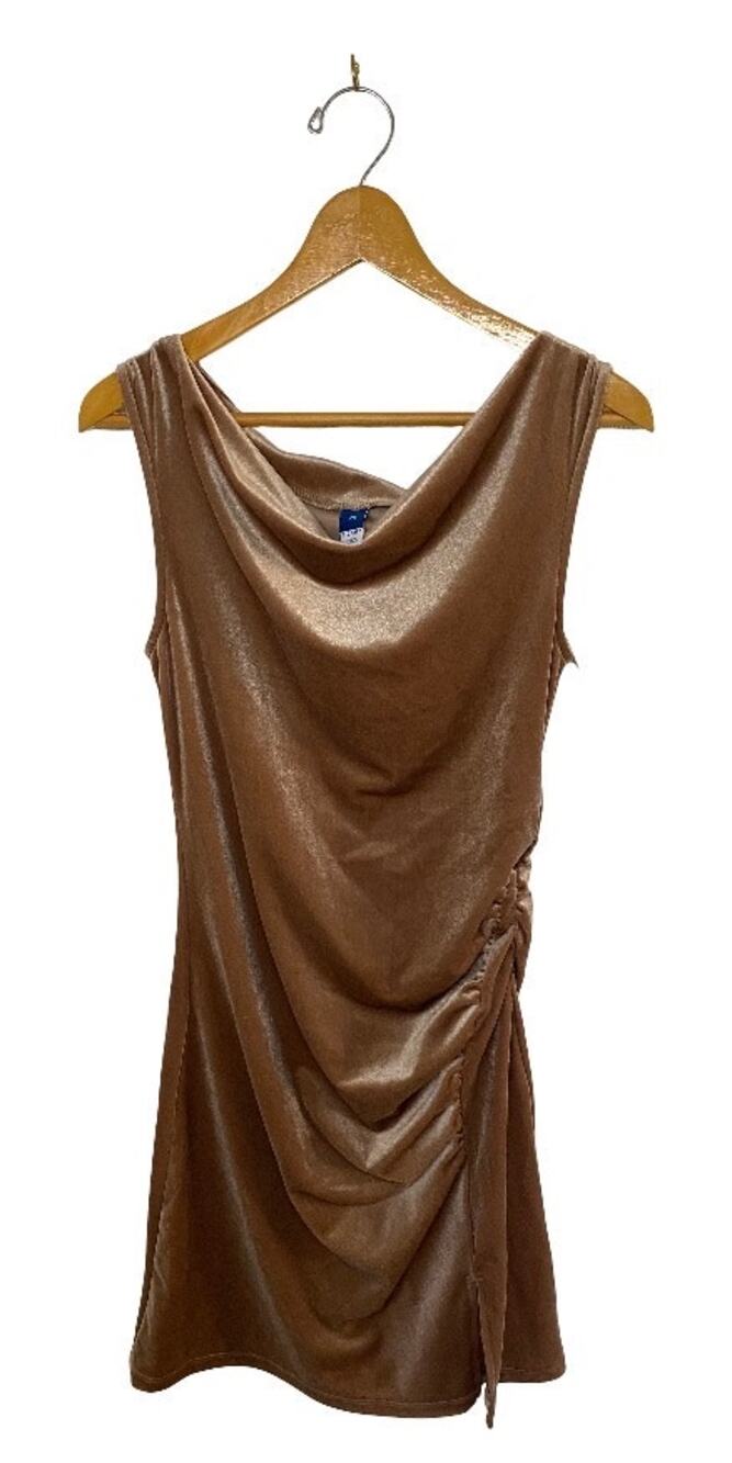 New With Tags Old Navy Brown/Tan Draped Cowl Neck Dress
Size XS